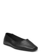 Slfelia Leather Ballerina Ballerinaskor Ballerinas Black Selected Femm...