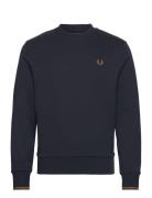 Fred Perry Crew Neck Sweatshirt Marinblå