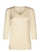 Sc-Thilde Tops Blouses Long-sleeved Cream Soyaconcept