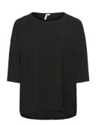 Carlamour 3/4 Top Jrs Noos Tops T-shirts & Tops Long-sleeved Black ONL...