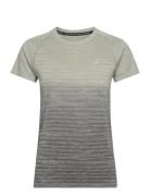Seamless Ss Top Sport T-shirts & Tops Short-sleeved Green Asics