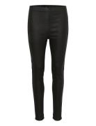 Crtabea Woven Legging Bottoms Trousers Leather Leggings-Byxor Black Cr...