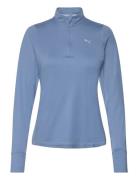 Run Favorite 1/4 Zip W Sport T-shirts & Tops Long-sleeved Blue PUMA