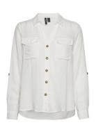 Vmbumpy L/S Shirt New Wvn Ga Noos Tops Shirts Long-sleeved White Vero ...