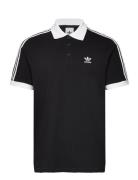 Adicolor Classics 3-Stripes Polo Shirt Sport Polos Short-sleeved Black...