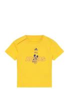 I Dy Mm T Sport T-shirts Short-sleeved Yellow Adidas Sportswear