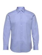 Slim Fit Stretch Cotton Suit Shirt Tops Shirts Business Blue Mango