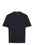 Breathable Cotton T-Shirt Tops T-shirts Short-sleeved Navy Mango