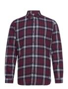 Jack & J S Jjplain Fall Check Shirt Ls Burgundy