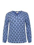 Kckerry Ami Blouse Tops Blouses Long-sleeved Blue Kaffe Curve
