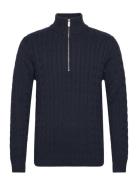 Selected Homme Slhryan Structure Half Zip Marinblå