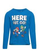 Nmmadonis Mario Ls Top Bfu Tops T-shirts Long-sleeved T-shirts Blue Na...