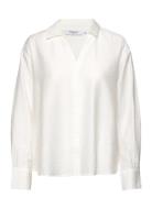 Mschsemele Shirt Tops Shirts Long-sleeved White MSCH Copenhagen