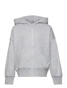 Sweatshirt Hoodie W Zip Solid Tops Sweat-shirts & Hoodies Hoodies Grey...