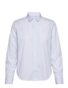 GANT Reg Poplin Gingham Shirt Blå