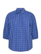 Blouse Rita Tops Shirts Long-sleeved Blue Lindex