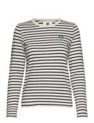 Moa Stripe Long Sleeve Gots Tops T-shirts & Tops Long-sleeved White Do...