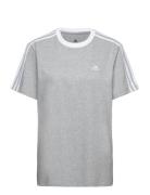 Essentials 3-Stripes T-Shirt Sport T-shirts & Tops Short-sleeved Grey ...