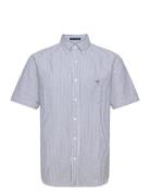 Reg Ut Seersucker Ss Shirt Tops Shirts Short-sleeved Navy GANT