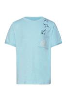 Sgjaden Cloud Ss Tee Tops T-shirts Short-sleeved Blue Soft Gallery