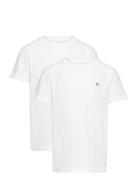 C-Neck T-Shirt 2-Pack Tops T-shirts Short-sleeved White GANT