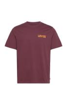 Ss Relaxed Fit Tee Lc Headline Tops T-shirts Short-sleeved Burgundy LE...