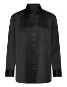 Elodina Tops Shirts Long-sleeved Black HUGO