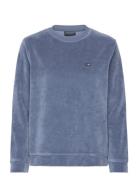 Lexington Clothing Martha Organic Cotton Velour Sweatshirt Blå