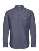 Reg Indigo Bd Tops Shirts Casual Blue GANT