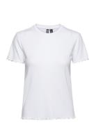 Pcnicca Ss O-Neck Top Noos Tops T-shirts & Tops Short-sleeved White Pi...