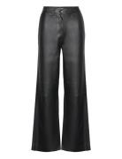 Leather Pants Bottoms Trousers Leather Leggings-Byxor Black Marc O'Pol...