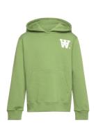 Izzy Kids Aa Moss Hoodie Tops Sweat-shirts & Hoodies Hoodies Green Woo...