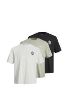 Jjdirk Tee Ss Crew Neck 3Pk Mp Tops T-shirts Short-sleeved Black Jack ...
