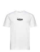 Cut Through Logo T-Shirt Tops T-shirts Short-sleeved White Calvin Klei...