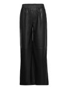 D6Baskerville Faux Pants Bottoms Trousers Leather Leggings-Byxor Black...