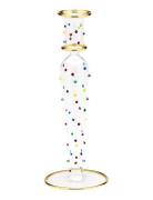 Anna + Nina Confetti Glass Candle Holder Multi/patterned