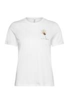 Onlkita Life Reg S/S Feathers Top Jrs Tops T-shirts & Tops Short-sleev...