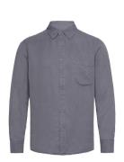 Curtis Tencel Ls Shirt Steel Blue Tops Shirts Casual Blue NEUW