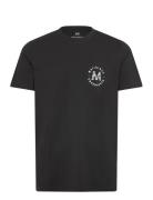 Majeramy Logo Tops T-shirts Short-sleeved Black Matinique