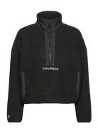Sherpa Half Zip Sport Sweat-shirts & Hoodies Sweat-shirts Black Conver...