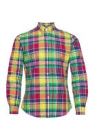 Slim Fit Plaid Oxford Shirt Tops Shirts Casual Yellow Polo Ralph Laure...