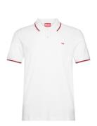 T-Smith-D Polo Shirt Tops Polos Short-sleeved White Diesel
