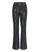 D6Dua Sparkling Party Pants Bottoms Trousers Flared Black Dante6