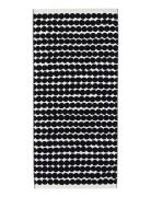 Marimekko Home Räsymatto Bath Towel 70X150 Cm Svart