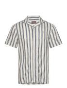 Printed Short Sleeve Shirt Designers Shirts Short-sleeved Blue Morris