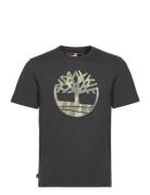 Timberland Kennebec River Camo Tree Logo Short Sleeve Tee Black Svart