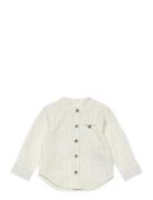 Shirt Ss Woven Tops Shirts Long-sleeved Shirts Cream En Fant