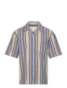 Rel Wide Stripe Ss Shirt Tops Shirts Short-sleeved Blue GANT