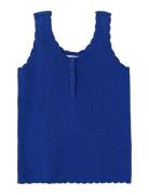 Nkffilisa Knit Strap Top Tops T-shirts Sleeveless Blue Name It