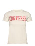 Converse Regular Tee Sport T-shirts & Tops Short-sleeved Cream Convers...